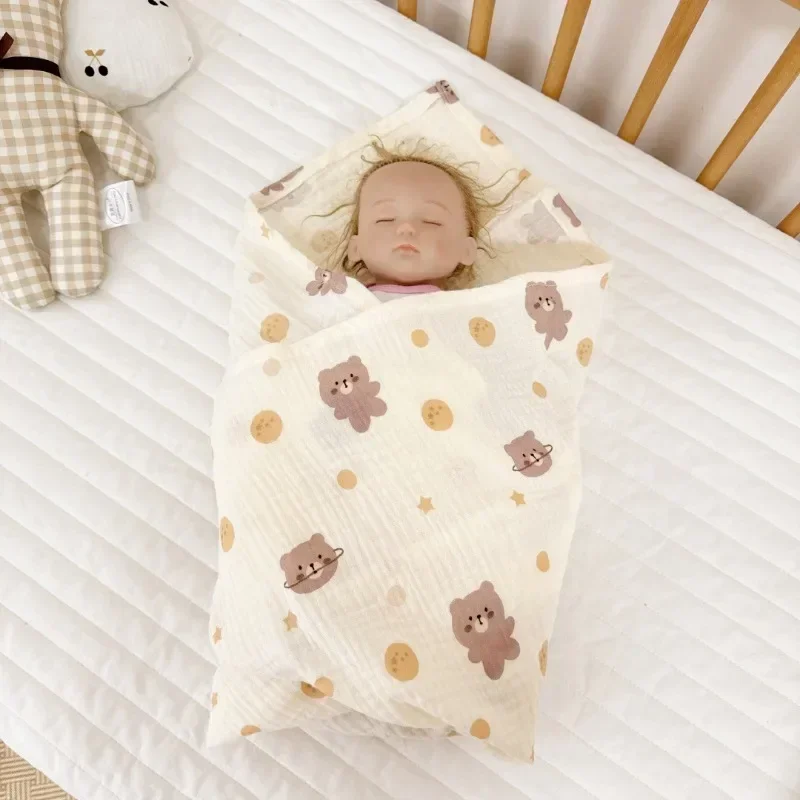 Nueva manta para dormir para bebés Ins, manta envolvente para bebé recién nacido, 100% de algodón, saco de dormir envolvente para bebé de 0 a 6 meses - imagen 2