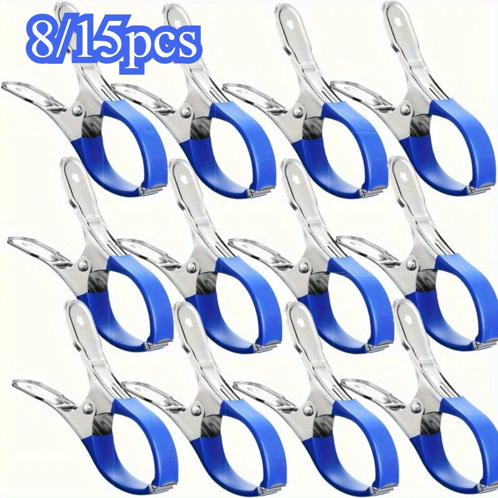 Clips de cubierta de piscina de acero inoxidable 8/15, clips de resorte resistentes a prueba de viento, adecuados para cubiertas de piscina de suelo seguras