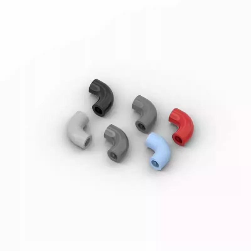 20 piezas MOC parti 25214 mattone redondo 1x1 tubo con gomito a 90 grados e fori per asse mattoni blocchi di costruzione fai da te pa