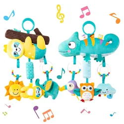 Jingle Sonajero para bebé: cochecito con diseño animado y agarre suave