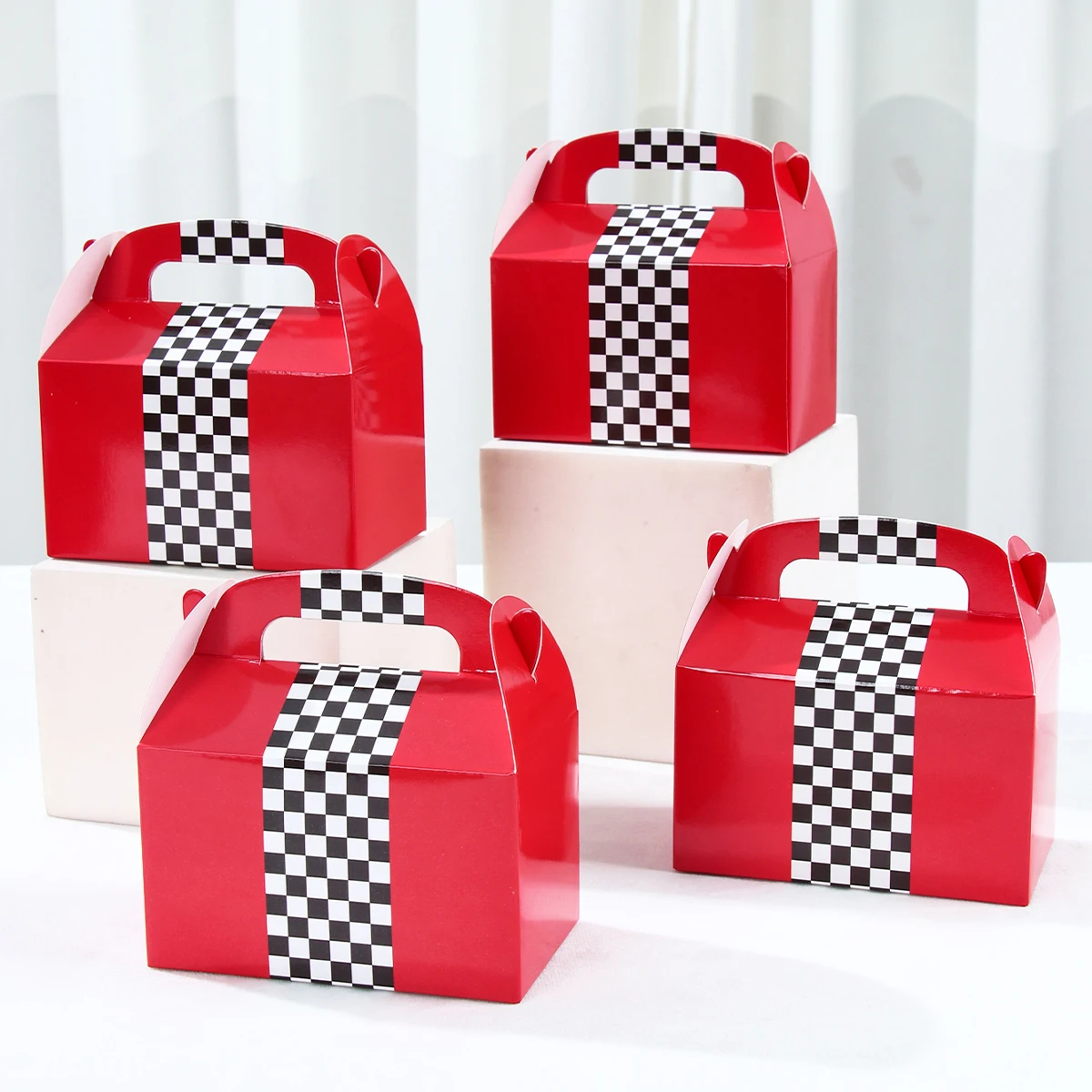 Caja de dulces con tema de coche de carreras, decoración para fiesta de feliz cumpleaños, regalo para niños, cajas de galletas, suministros para fiesta de bienvenida al bebé, 6 uds. - imagen 4
