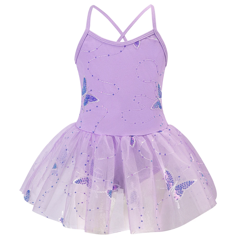 Leotardo ballet para niñas con falda tutú de danza y gimnasia - imagen 4
