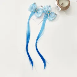 Clips de copo de nieve con extensiones degradadas para niñas