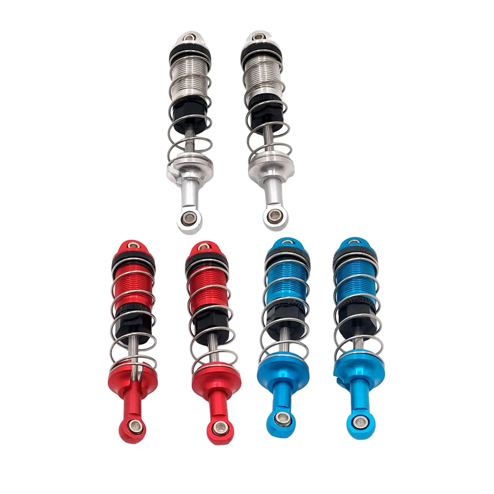 2 Pieces 1:16 Hydraulic Front and Rear Shock Absorbers Aluminum RC Damper Accessory for Scy 16101 16201 16106 16104 16102