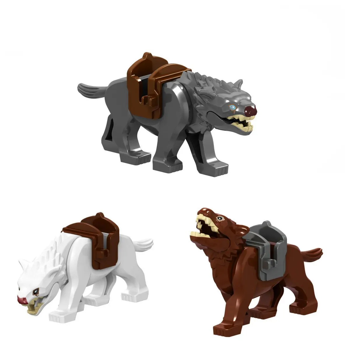 L059 L060 L083 MOC Caballeros medievales juguete montaje armadura lobo ladrillos juguetes de bloques de construcción para niños recoger regalos de cumpleaños