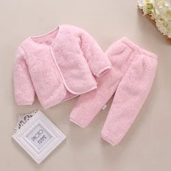 Conjunto franela primavera otoño chaqueta y pantalón recién nacido
