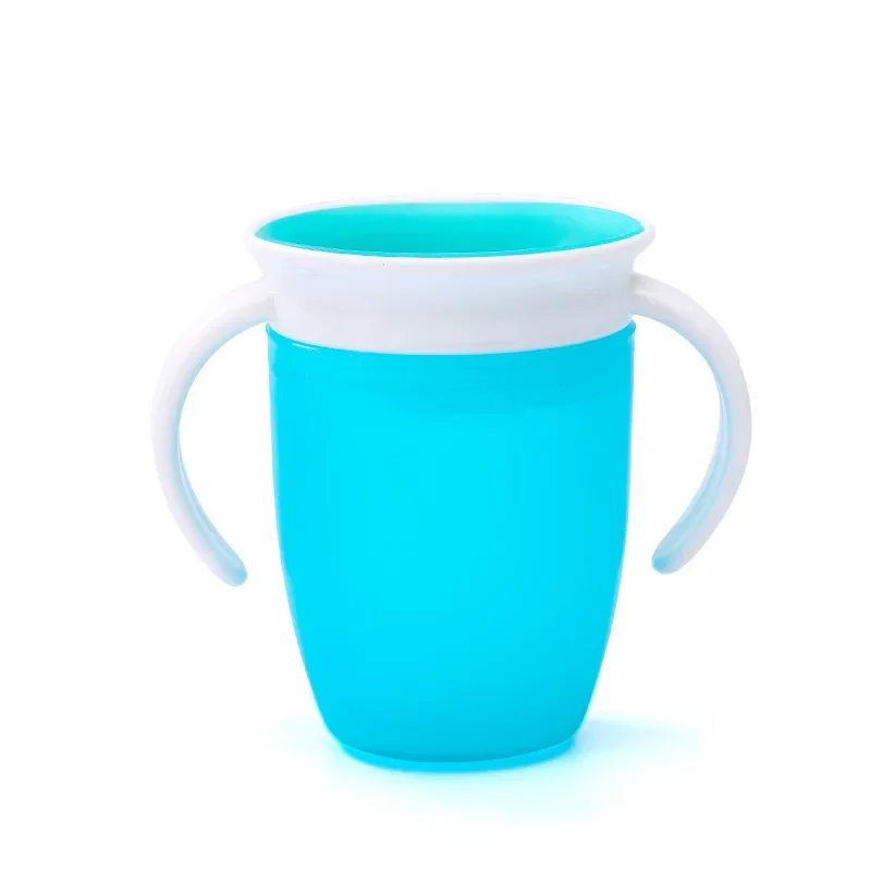 Las tazas para bebés se pueden girar, taza mágica, taza para aprender a beber para bebés, botella de agua a prueba de fugas para niños, Copos de 207ML - imagen 2