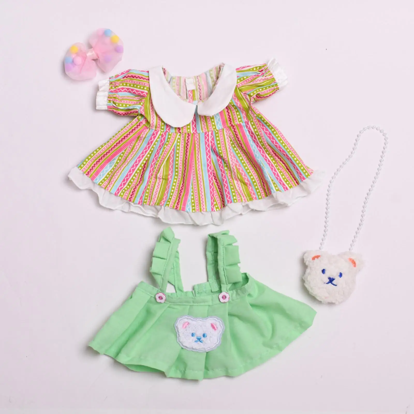 Plush Doll Dress Make Your Own Dolls Educational Clothing, DIY Outfit Dress up for 38cm Dolls Hands on Flexibility