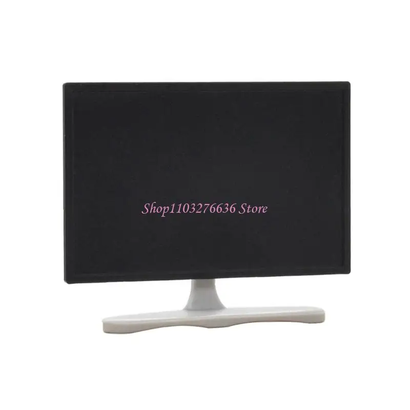 R6FD 1/12 Muebles muebles muñecas madera gabinete televisión en miniatura para exhibición escena habitación - imagen 2