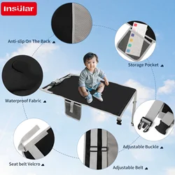 Cojín extensor de asiento de avión para niños – Reposapiés plegable