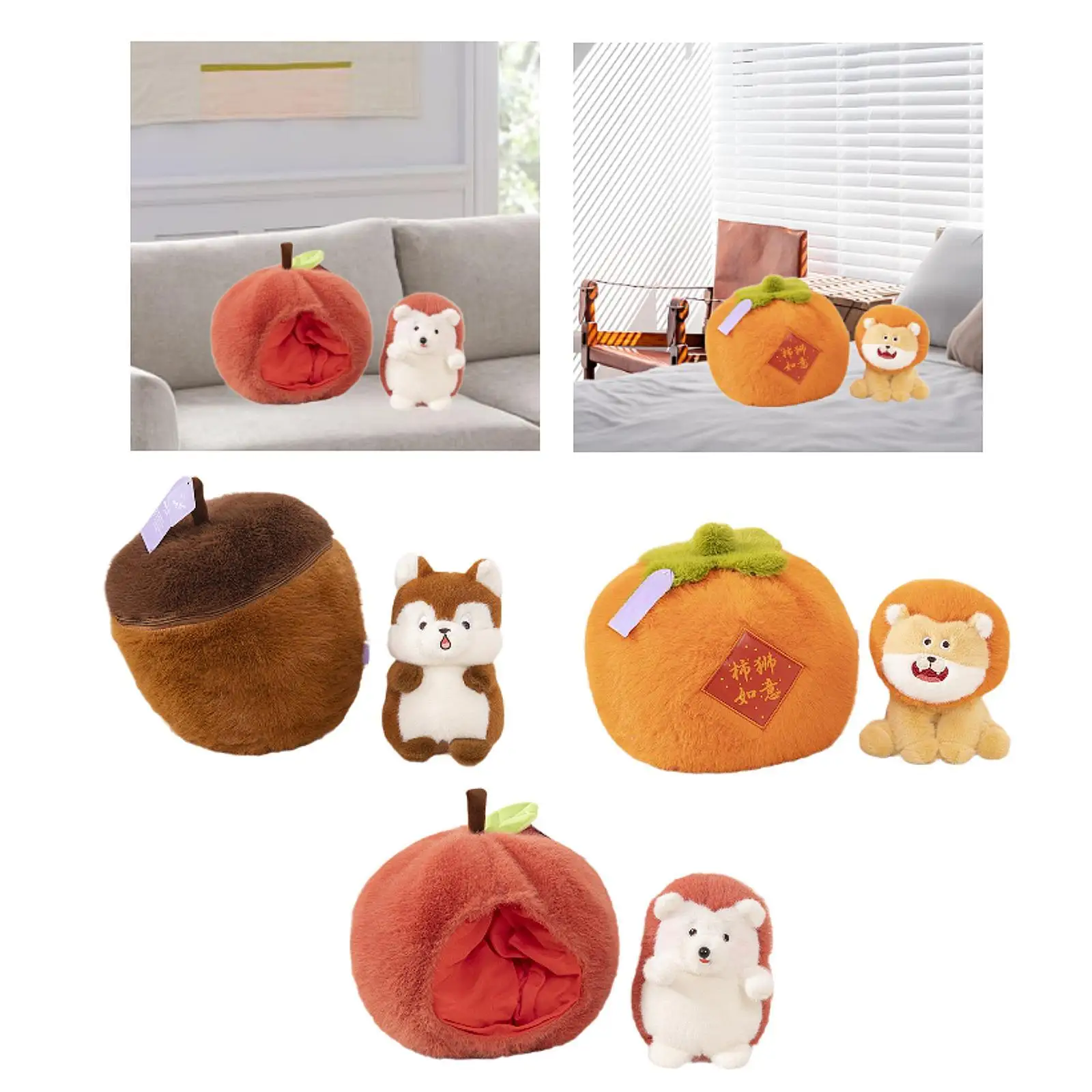 Cute Stuffed Animal Toy Gift Soft Washable Stuffed Animal Plaything Stuffed Doll Decor for Living Room Office Home Bedroom Decor
