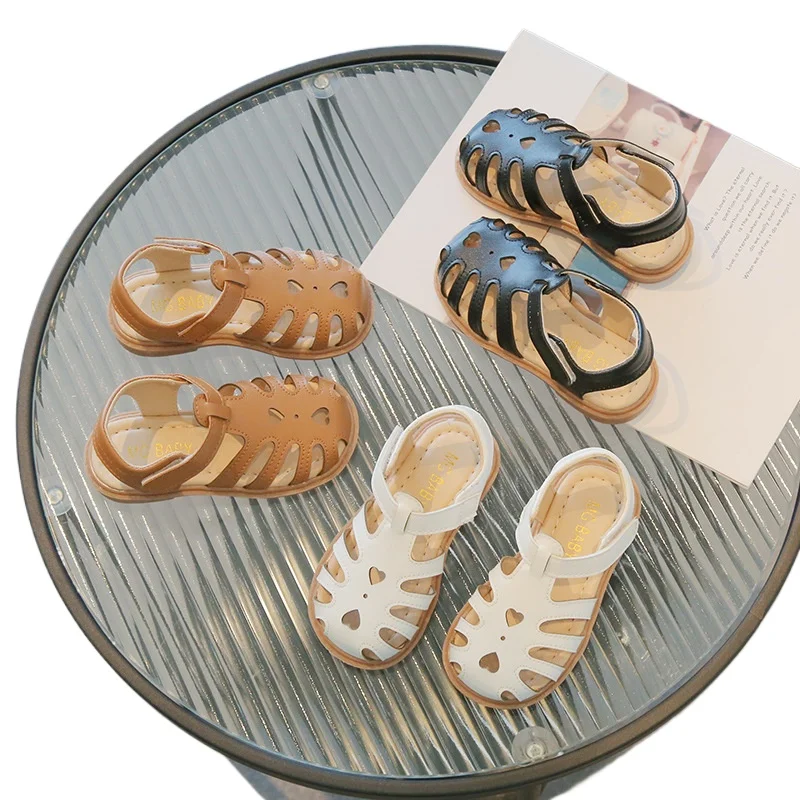 Sandalias de playa para niños y niñas, zapatos de fondo suave, novedad de verano