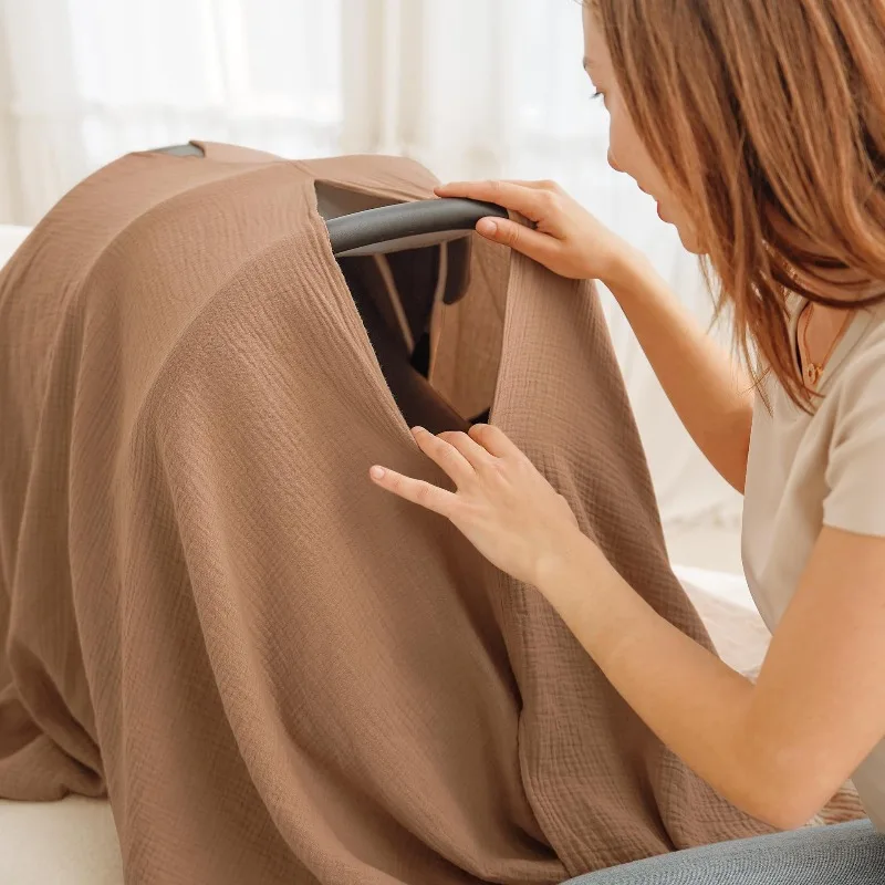 Manta de lactancia para recién nacido, cubierta de lactancia para mujer, bufanda, chal con Poncho de privacidad, manta para cochecito de asiento de coche de bebé - imagen 3
