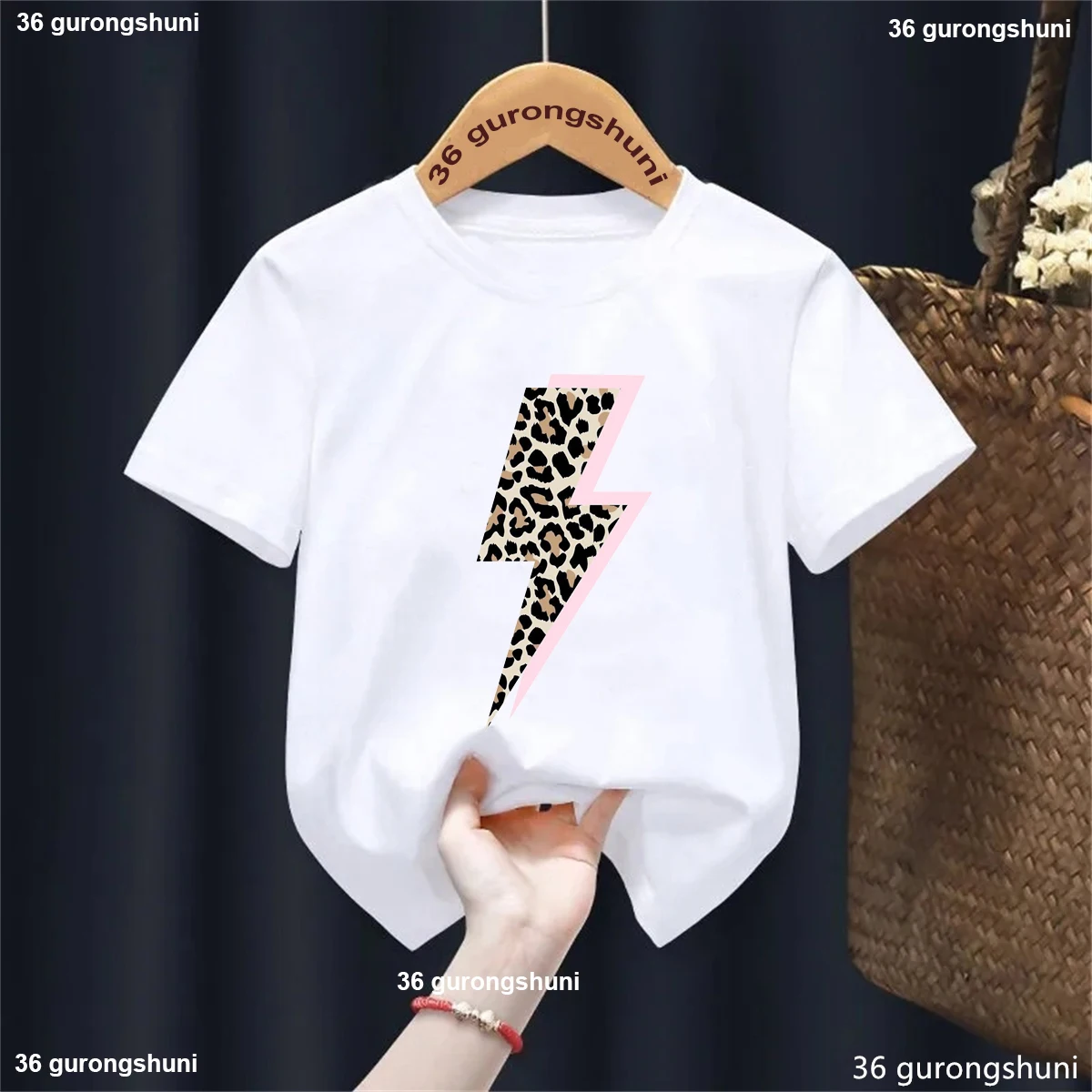 Camiseta con estampado de leopardo para niños y niñas, ropa divertida de manga corta, regalo de cumpleaños, novedad - imagen 4