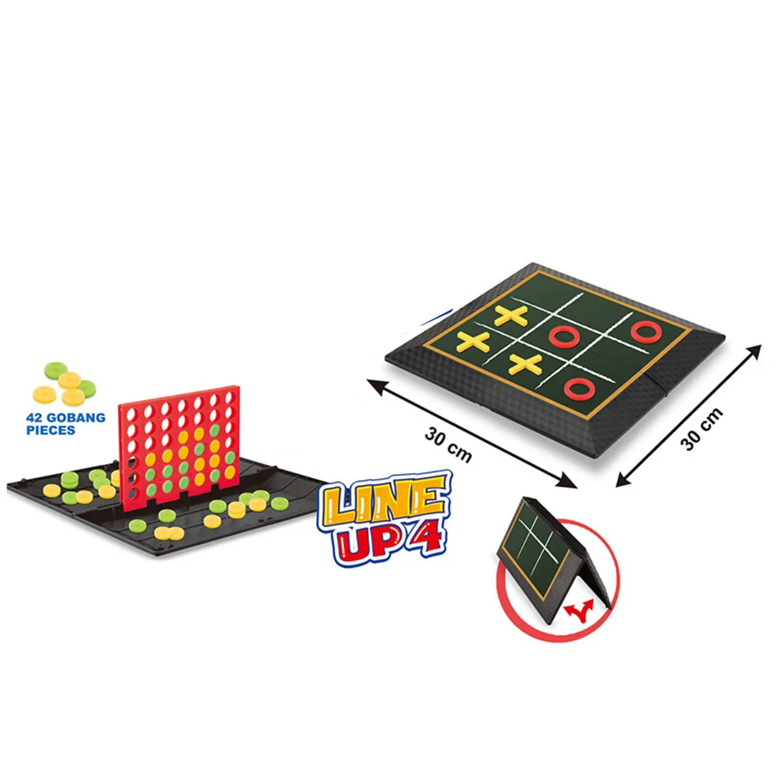 Borad Game 2 in 1 4 in A Row and Tic Toe Game Strategy Family Game for Kid
