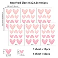 60pcs heart