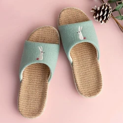 Zapatillas de lino y algodón antideslizantes para interior infantil