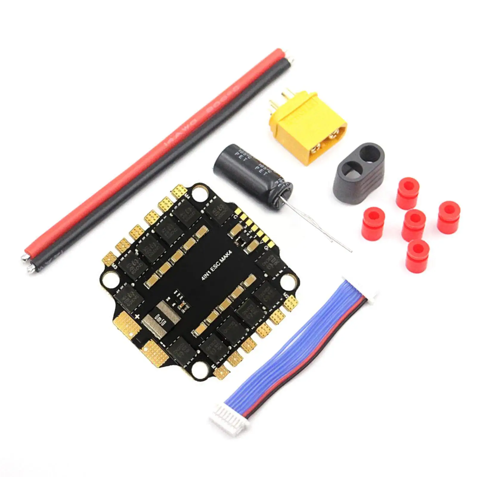 4 in 1 Brushless ESC for FPV Drone Sturdy RC DIY Hobby Compact Accessories DIY Part Electric Speed Controller Replace Spare Part