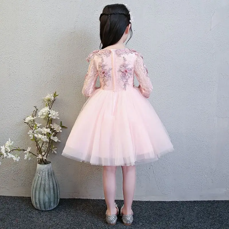 Vestido tutú hinchado para niñas para piano Recital, boda de niña de las flores, vestido de princesa para fiesta de cumpleaños - imagen 3
