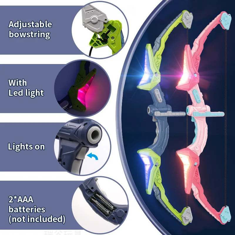 Juego de tiro con arco y flecha para niños, juguete recurvo para niños de 3 a 12 años, juguete de caza y tiro, regalo de Navidad - imagen 2