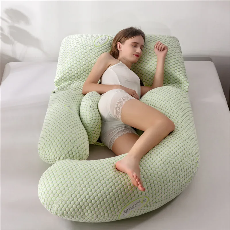 Soporte completo para el cuerpo para mujeres embarazadas. Alivio para el vientre y la espalda. Funda extraíble y lavable. Cómodo reposadero en forma de G para futuras mamás - imagen 4