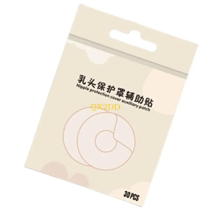 QX2D 1 Box 30pcs Cubierta redonda del pezón Autoadhesivo pegatinas senos desechables blancos - imagen 4