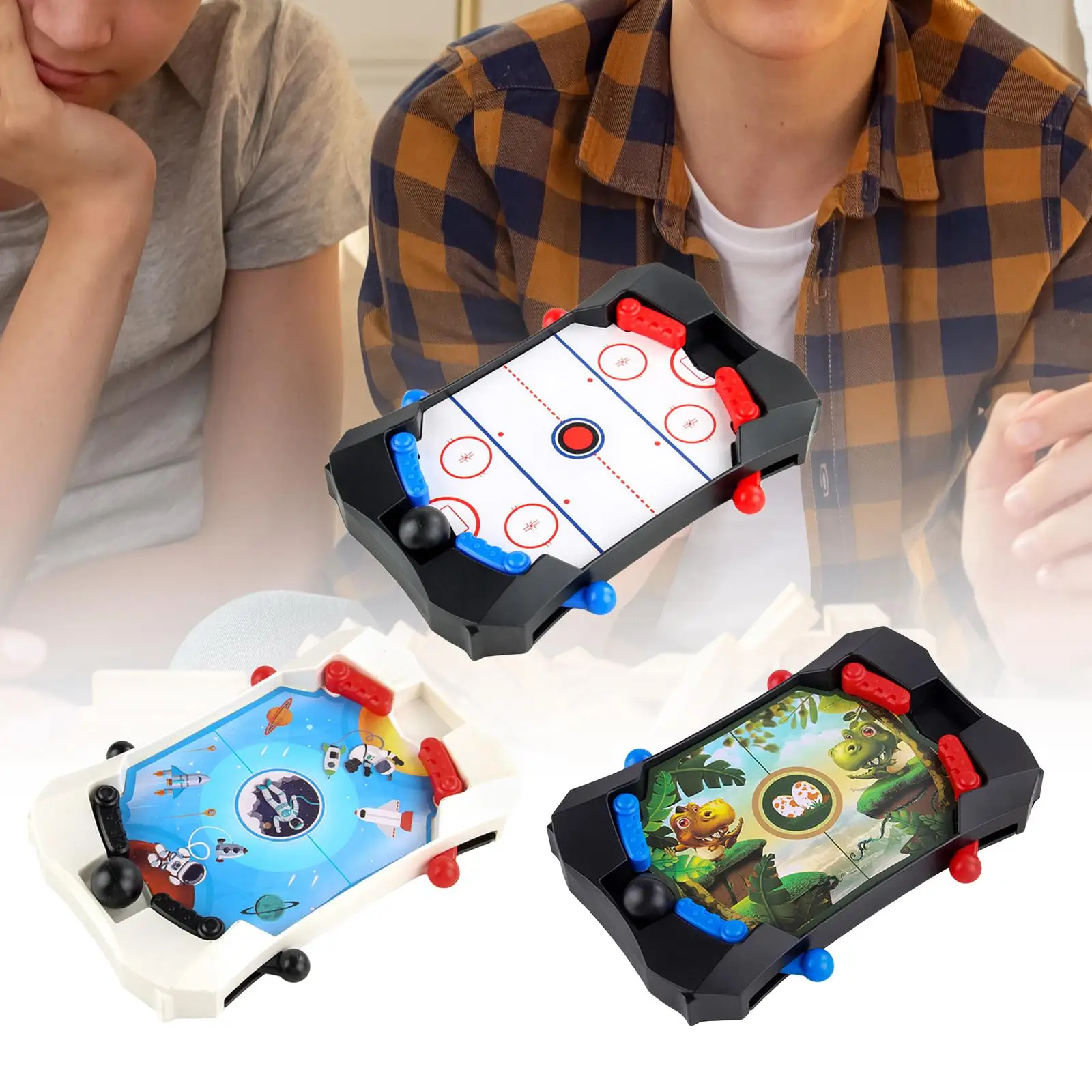 Mini Air Hockey Game 2 Players Sports Competition Game Parent Child Interactive Desktop Sports Game Fast Sling for Children Kids