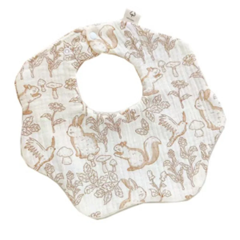 Baberos de muselina para recién nacido con estampado animal - imagen 4