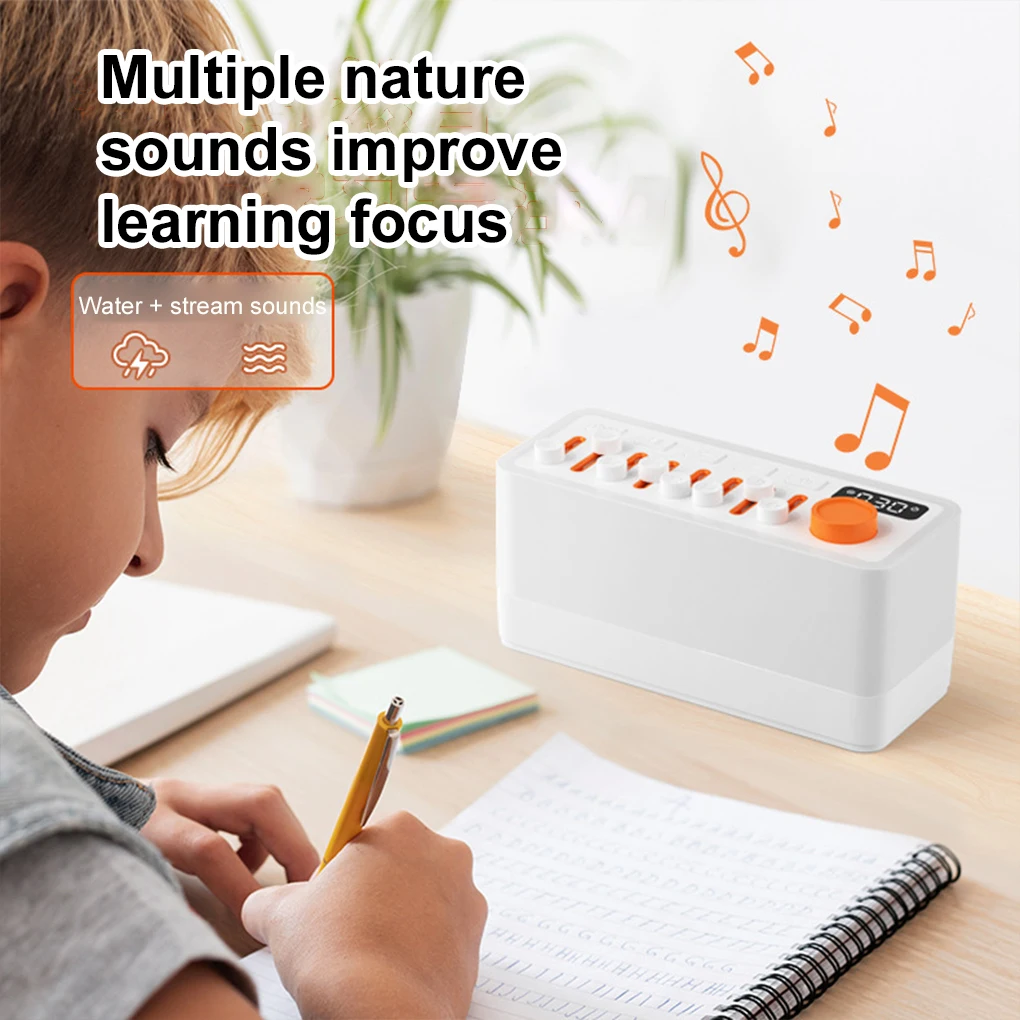 Luz nocturna de Color RGB, máquina de sonido para dormir con ruido blanco, altavoz inteligente DIY para ayuda al sueño, Altavoz Bluetooth con 8 sonidos naturales