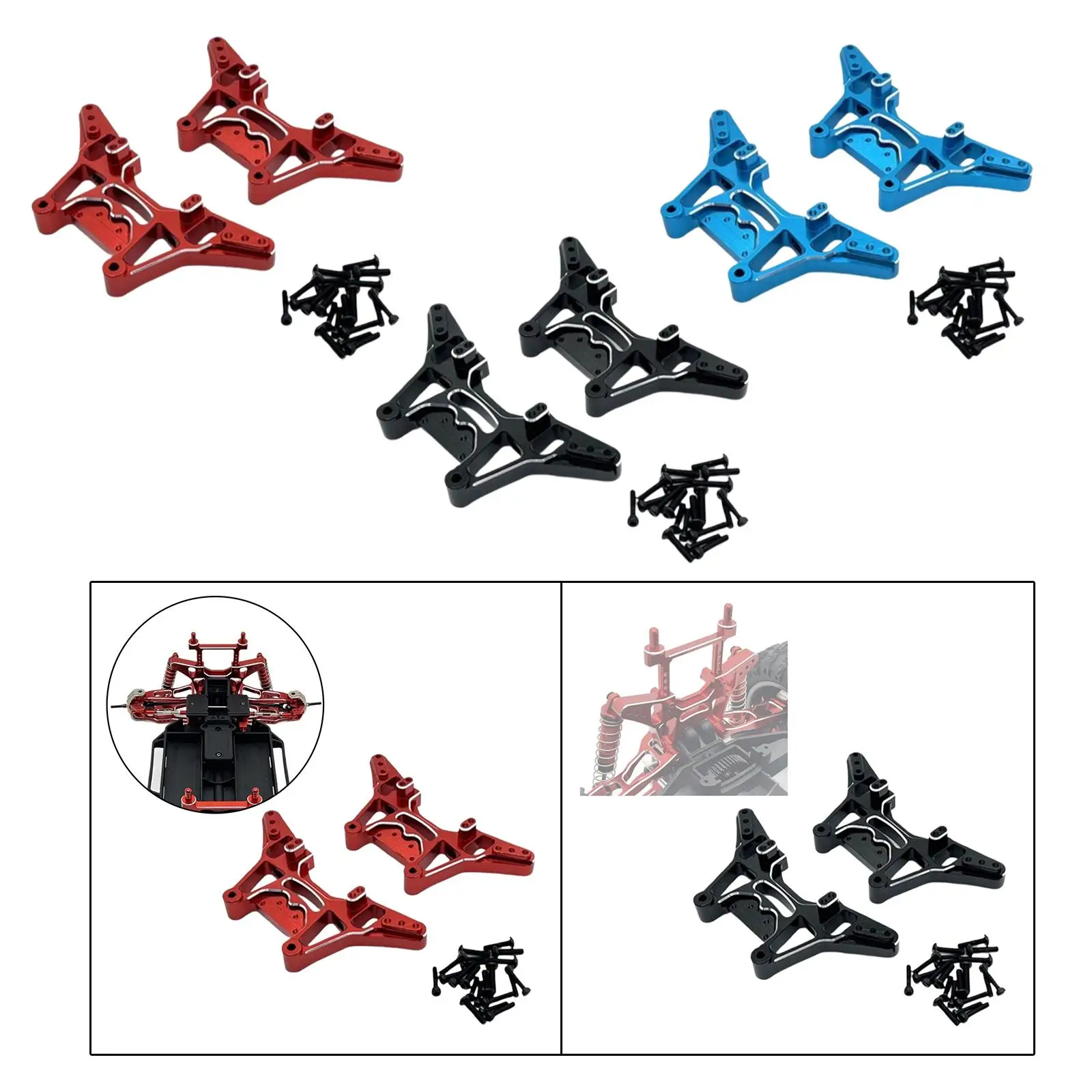 2Pcs RC Car Shock Absorbers Bracket Sturdy for UD1202 UD1201 1:12 Scale RC