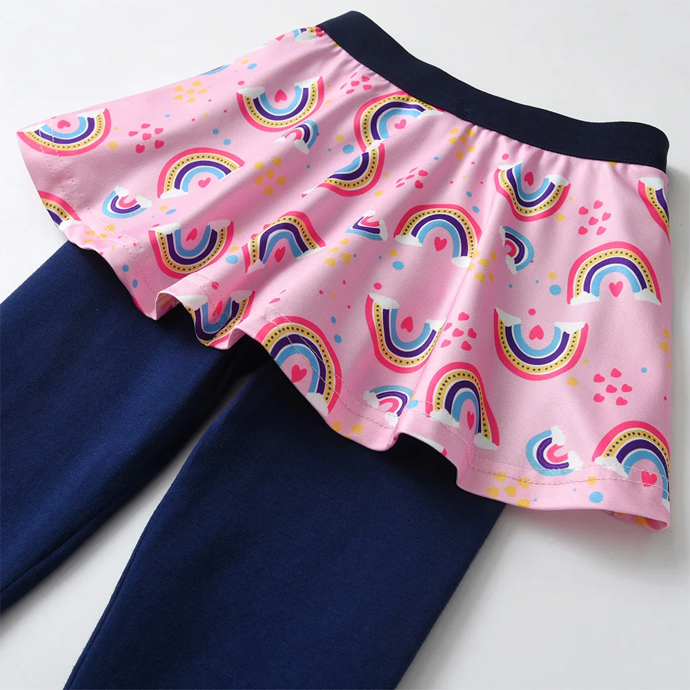 DXTON Mallas con falda y pantalones pitillo para niñas de vestir - imagen 5
