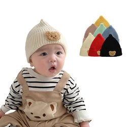 Gorro de punto bordado para bebé – Lana cálida para invierno