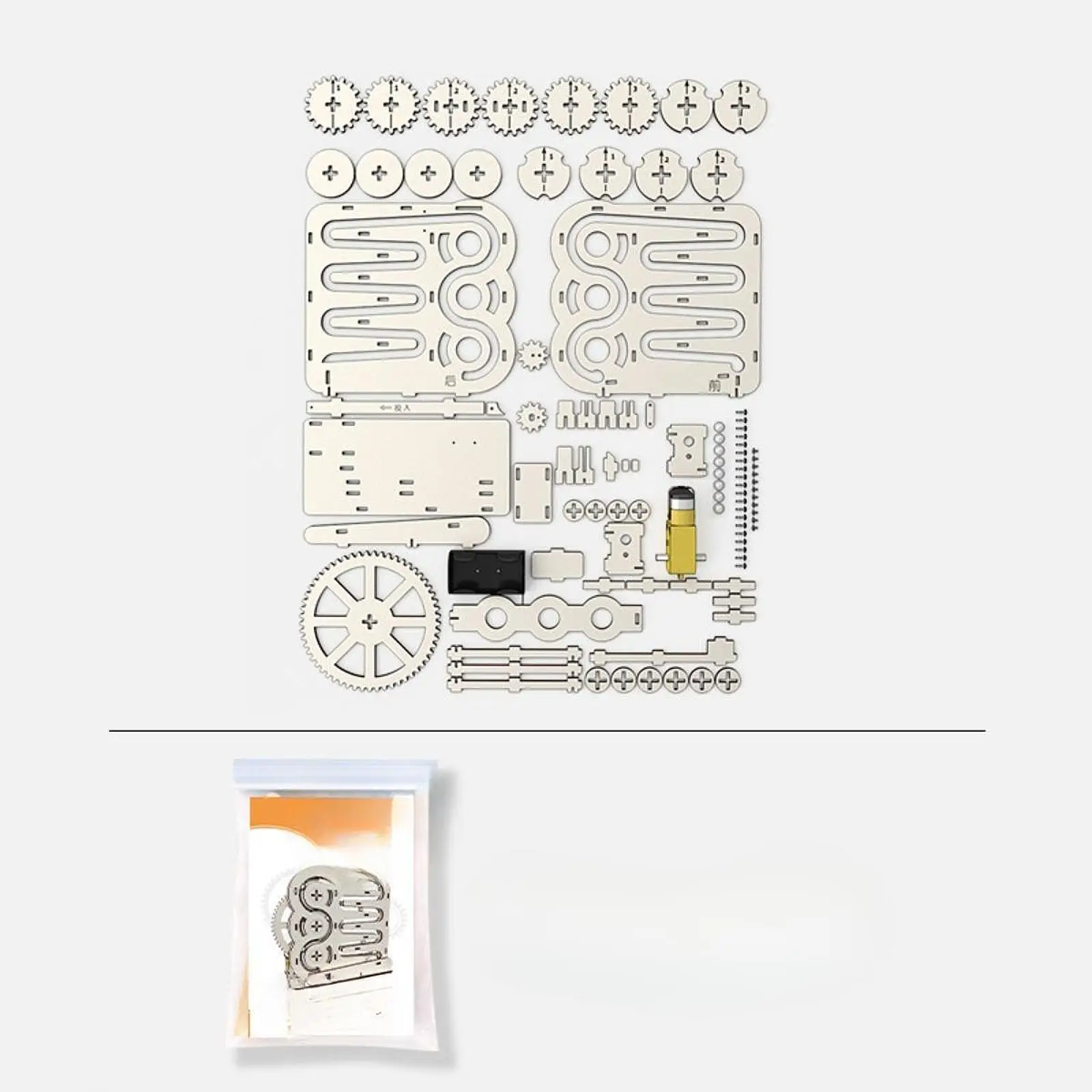 Science Experiment Kit Marble Run Track DIY Mechanical Puzzle Assembly Model Building Kit Girls Boys DIY Educational Model Toys