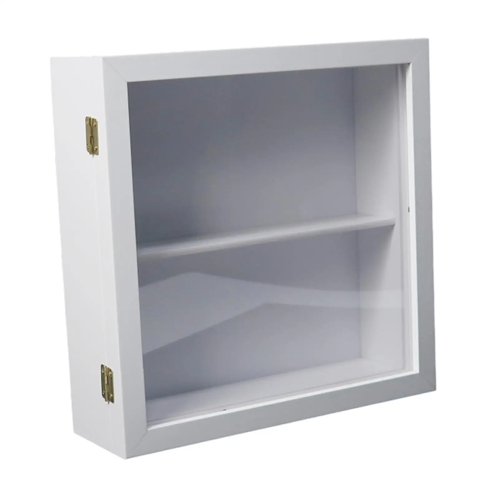 Display Cabinet Wall Mounted Storage Box with Door Flip Design Countertop Cabinet DIY Figures Organizer for Collection
