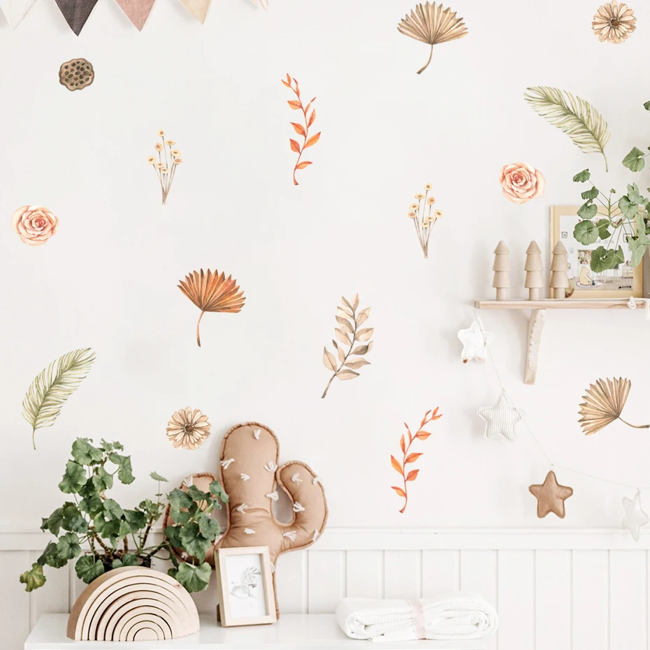 Vinilos decorativos acuarela floral boho para cuarto infantil - imagen 5
