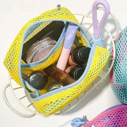 Bolsa de lavado mini transparente de malla con cremallera práctica