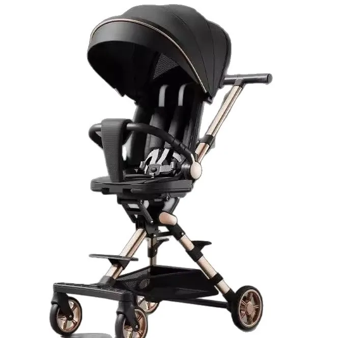 Cochecito de bebé, cochecito de bebé para caminar, cochecito de bebé plegable ligero de alta visibilidad para caminar - imagen 5