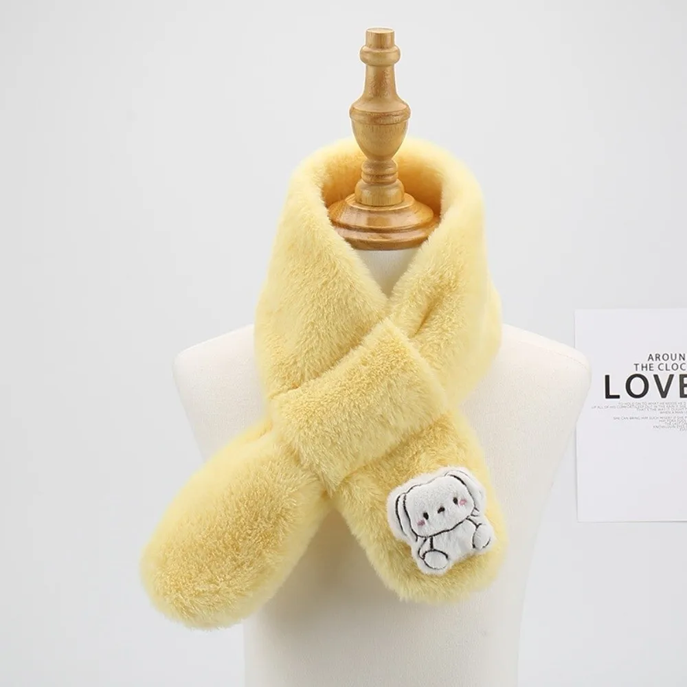 Bufanda de invierno con dibujos animados para niños, bufanda a prueba de viento con cuello cruzado, chal suave y grueso y cálido