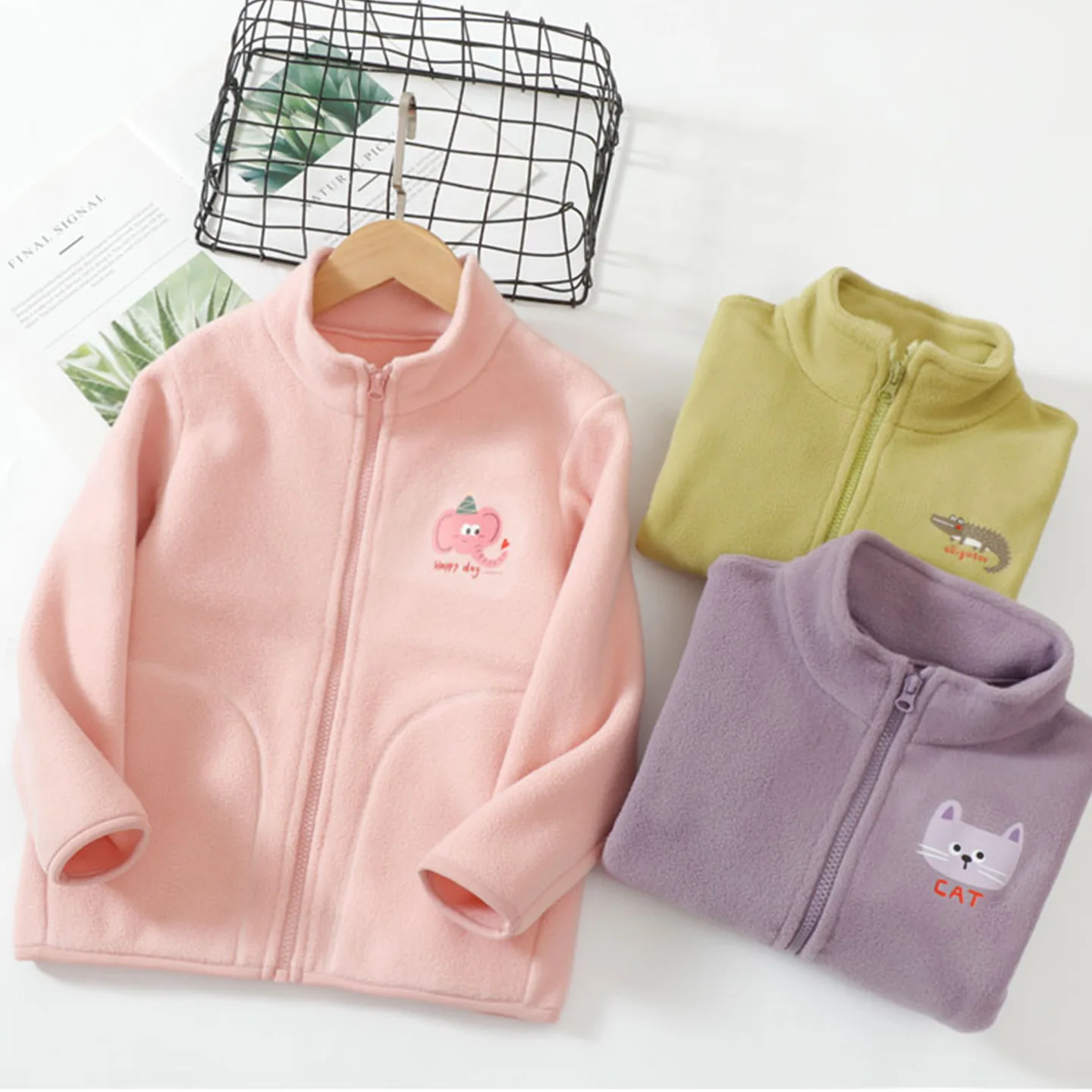 Abrigo de lana con estampado animal para niños - imagen 2