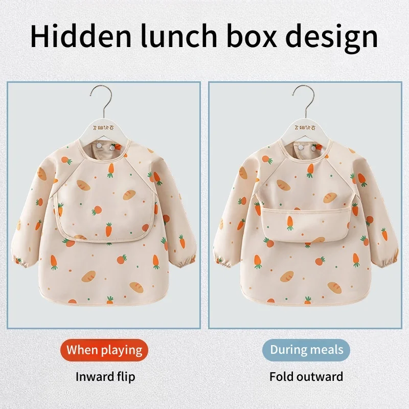Babero impermeable con capucha reversible y suave para bebé - imagen 2