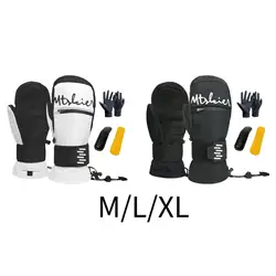 Guantes de esquí impermeables, equipo cálido, invierno para hombres y mujeres correr, montañismo, patinaje, motos nieve