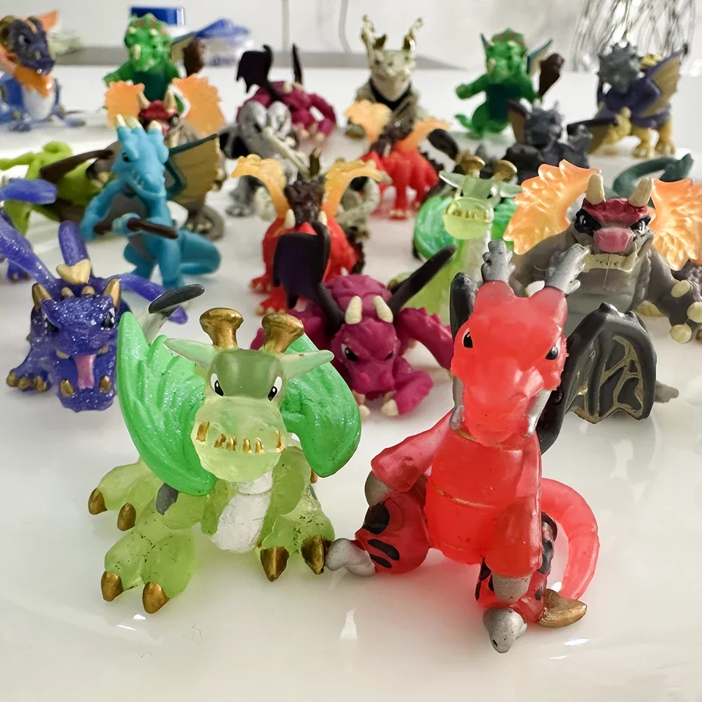 8 uds/15 uds/Dragamonz Super serie cristal para incubar dinosaurios mágicos colección Collie raro lindo chico juguetes figura regalo de Navidad - imagen 3