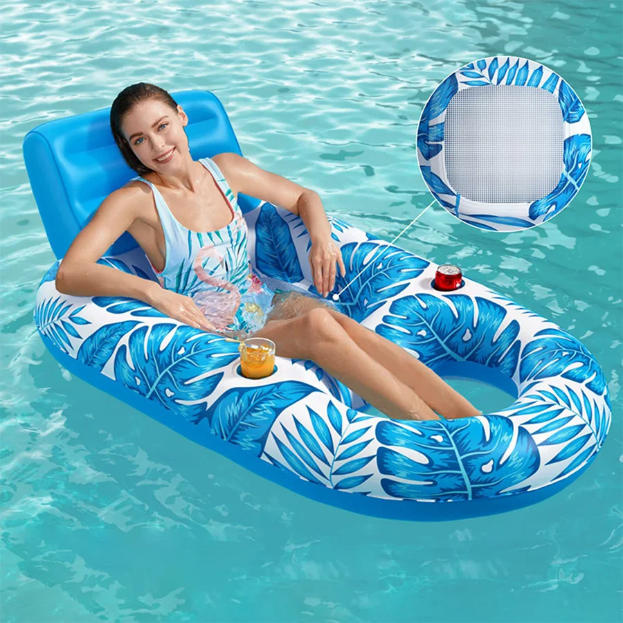 Hamaca hinchable de hojas para piscina infantil - imagen 4