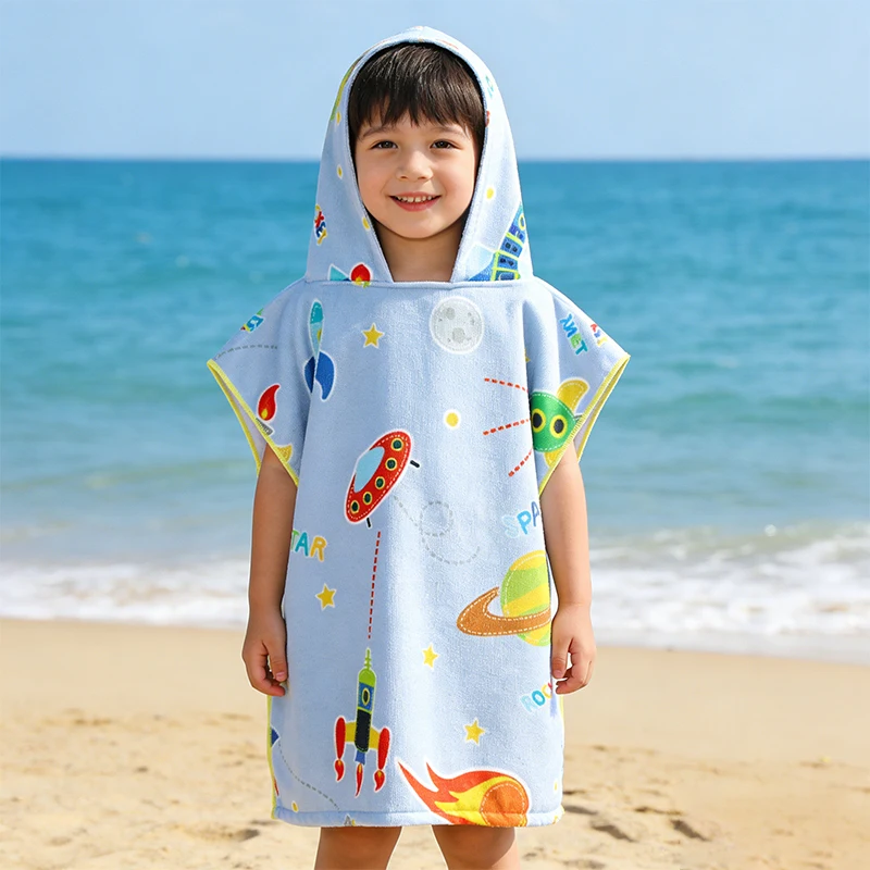 Albornoz de verano infantil de secado rápido para playa y viaje - imagen 4