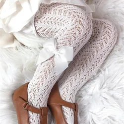 Pantimedias transpirables de algodón suave para niña con lazo – Verano