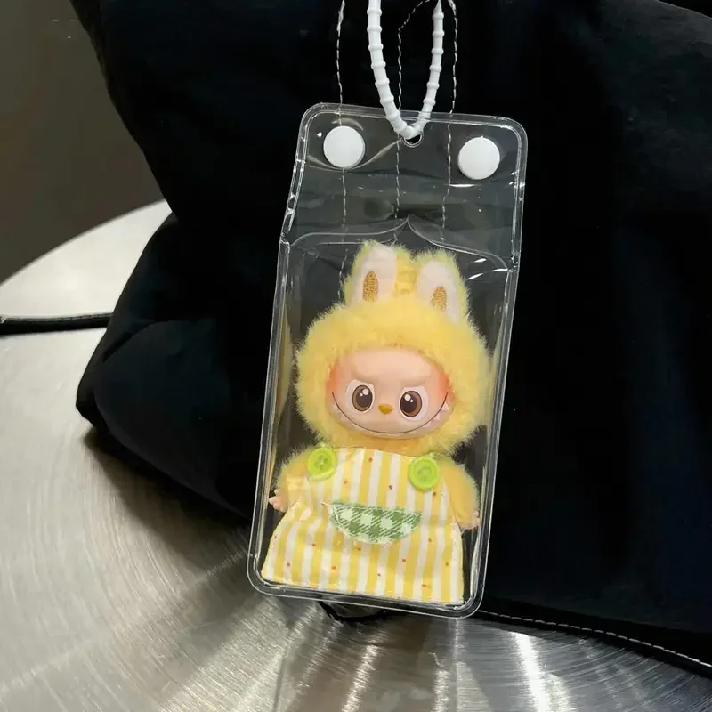 Funda para labubu serie V4, caja organizadora para Labubu 4,0, The Monsters Pin for Love Series, bolsa de exhibición para exteriores con cuerda de silicona - imagen 3