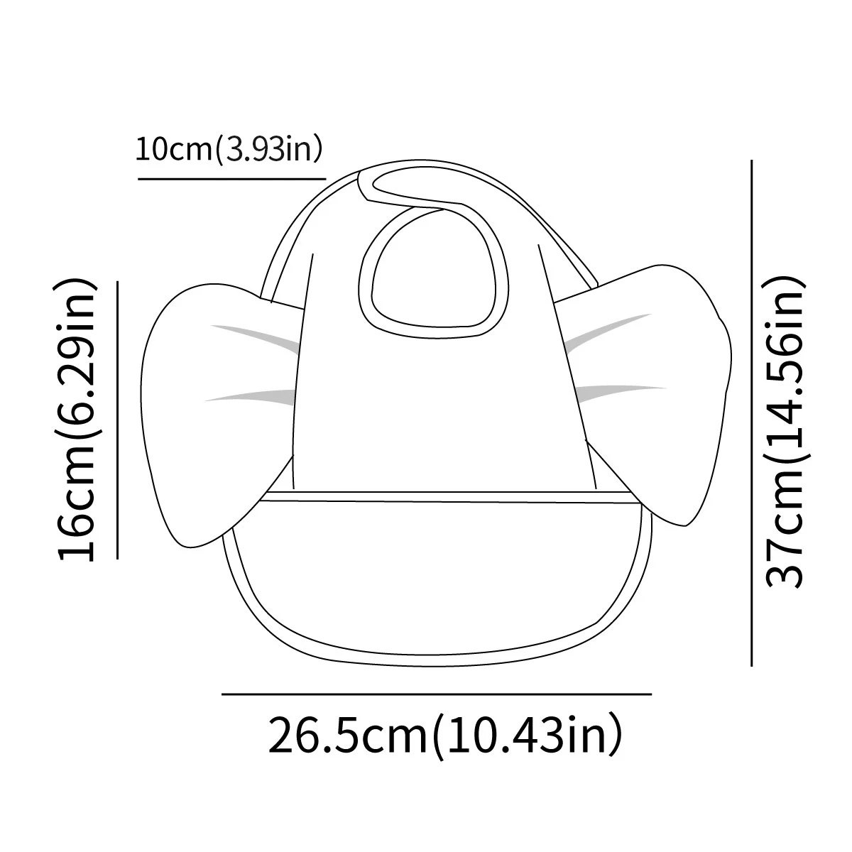 Babero para bebé con diseño de orejas de elefante, babero impermeable sin mangas para alimentación infantil, Baberos 100% poliéster con bolsillo para comida para comer, 1 ud. - imagen 4
