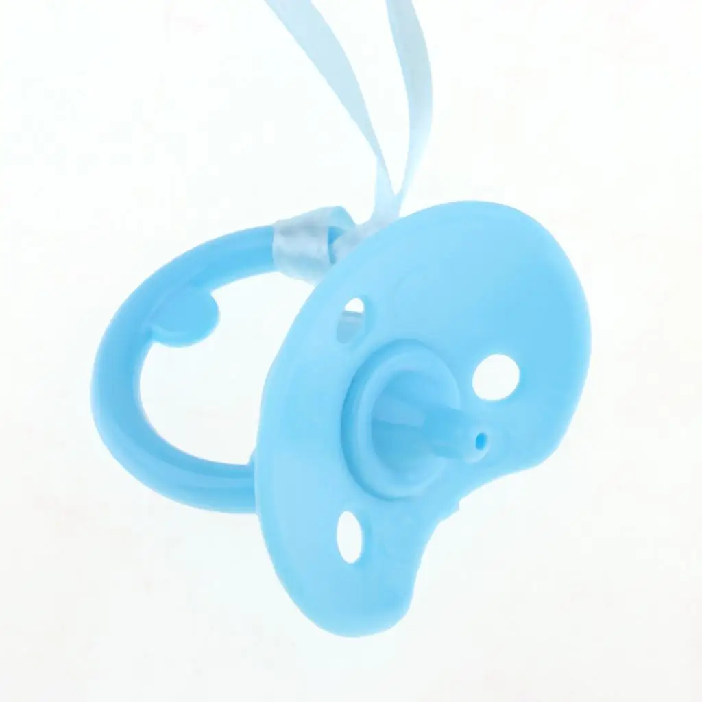 Infant Baby Doll Plastic Pacifier for Doll Nursery Room Accs Blue