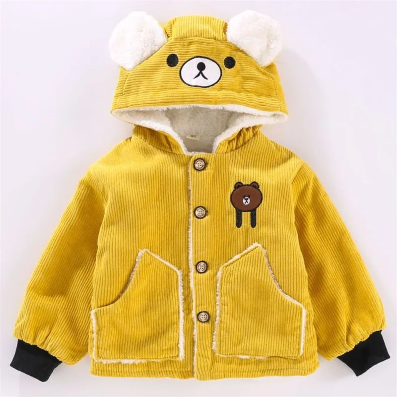 Abrigo infantil de terciopelo con capucha – Parka cálida de invierno - imagen 2
