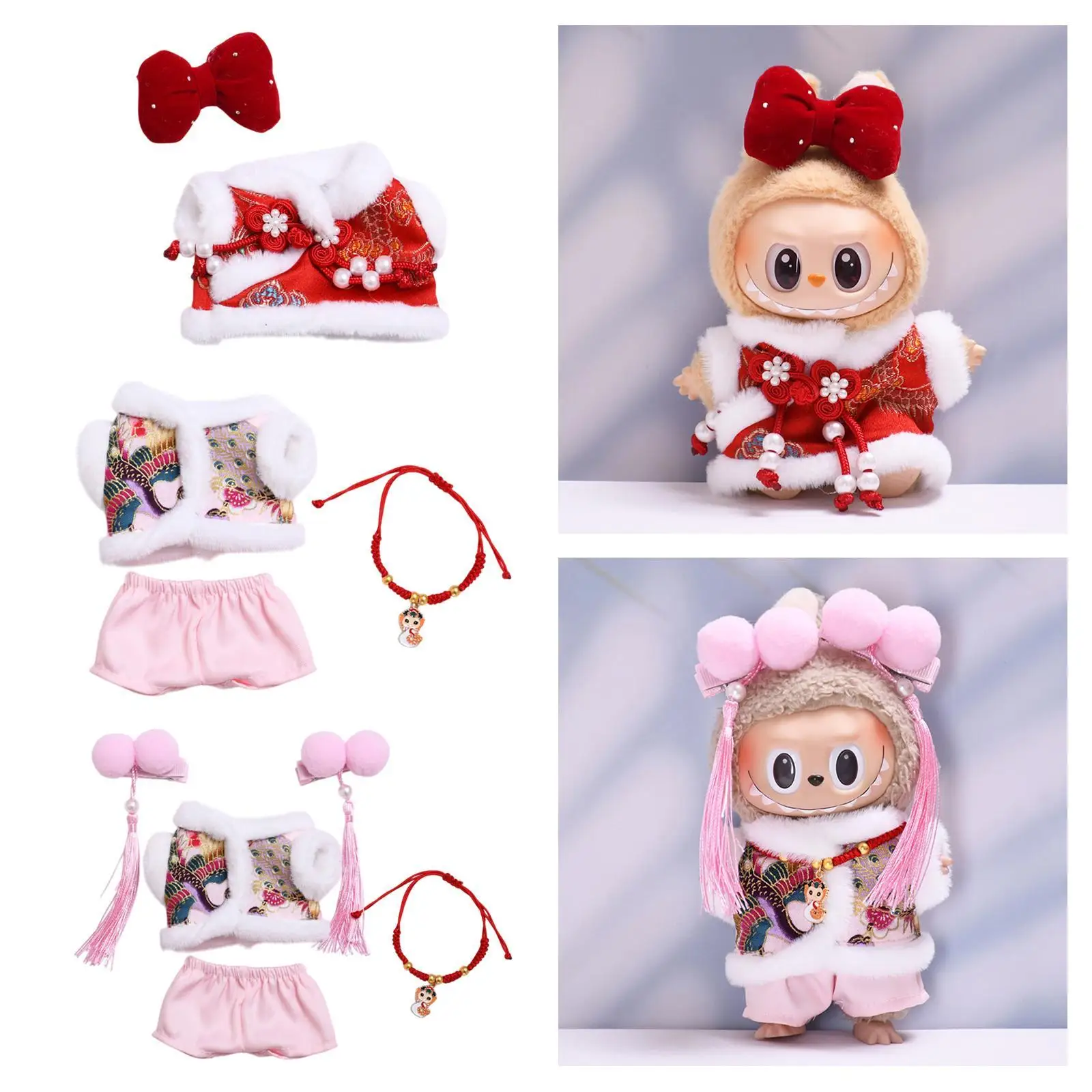 Doll Clothes Outifit,New Year Tang Suit Photo Props Costume Accessories,Fashion Cute Clothes Suit,Dress up for 6.69inch Doll